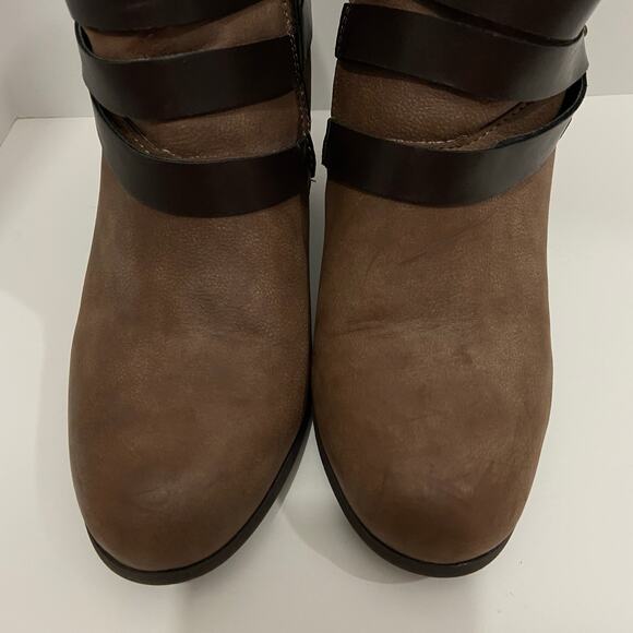 Madden Gil Boots Deluxxe Brown Strappy Ankle Booties Size 7.5 - Picture 9 of 9